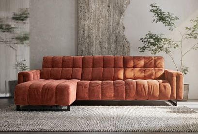 "Дженеси" диван с оттоманкой; раскл.; 1EL+10W+8R; Реклайнер; Pushe 05 (38965(0); (гр. 1/МТХ)