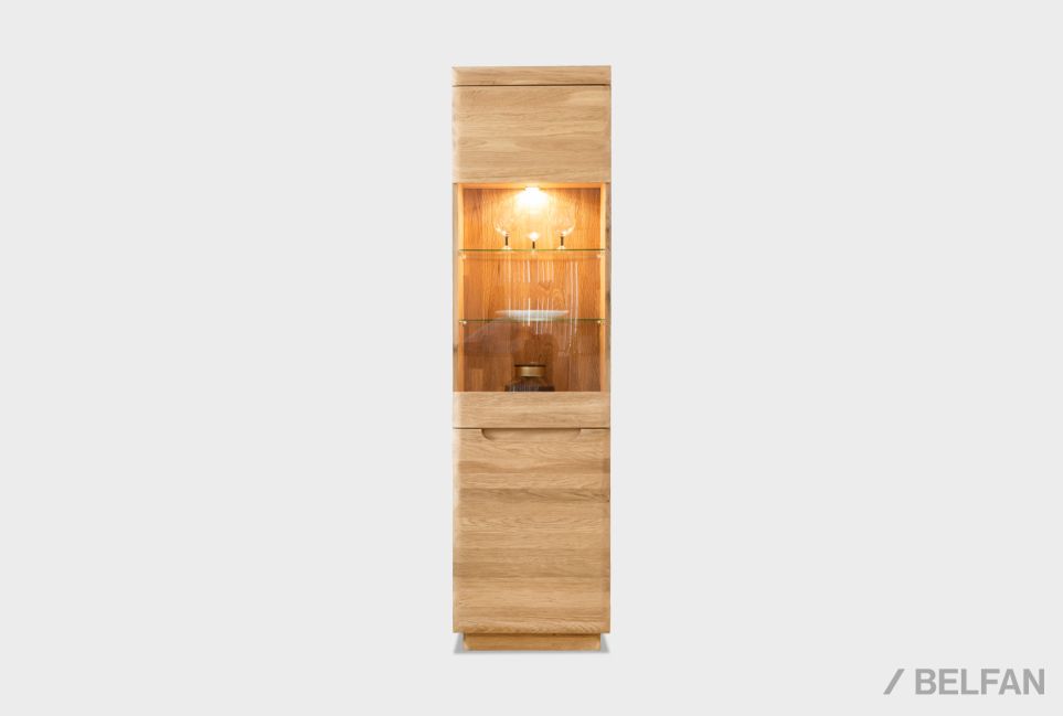 Витрина 1-но дверная "Бремен" (левая) массив дуба 2