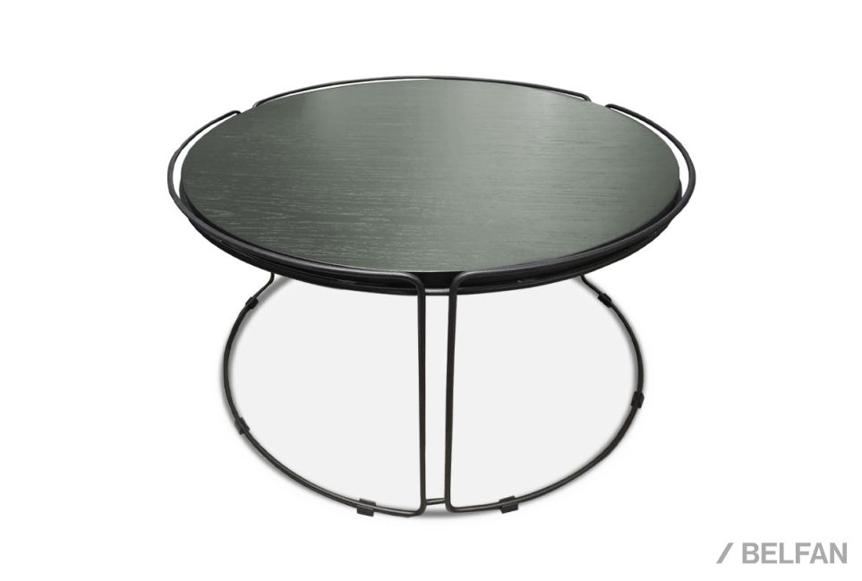 Стол журнальный "Collin" (круглый) большой массив и шпон дуба, МДФ 1