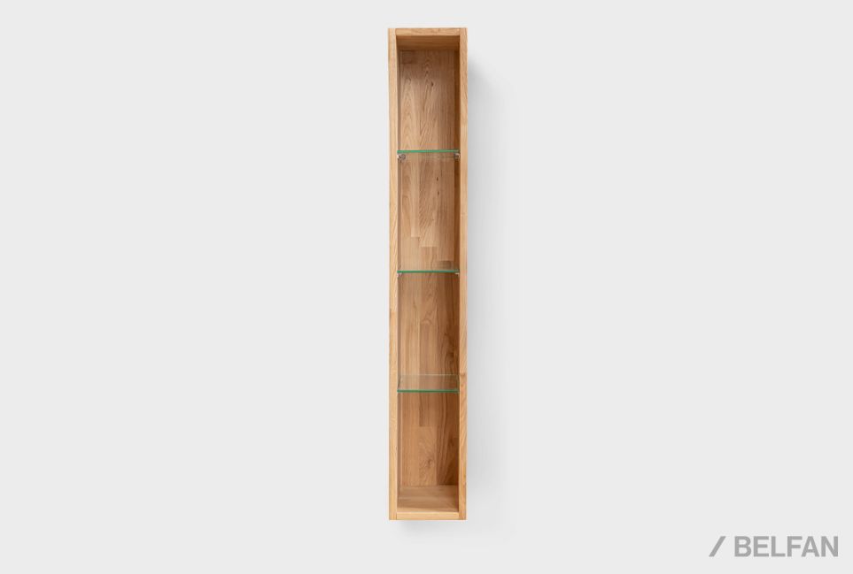 Шкаф настенный "Этна" (узкий) массив дуба 1