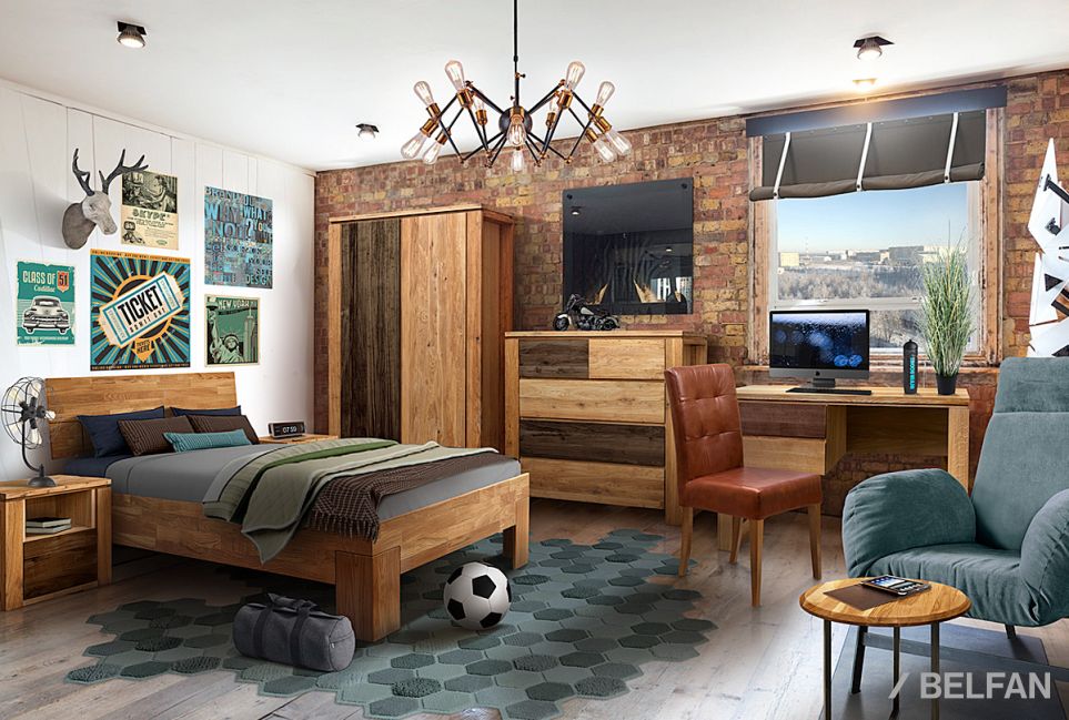 Тумба прикроватная "Берген" В массив и шпон дуба 2