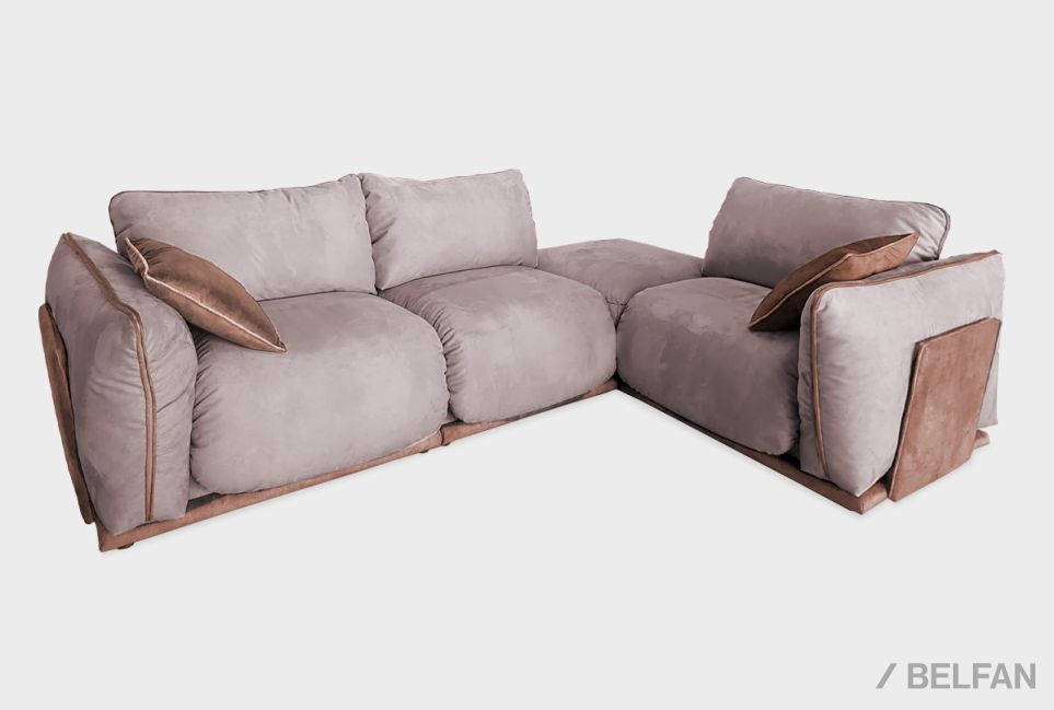 "Ферре" диван 3-х местный с пуфом 1