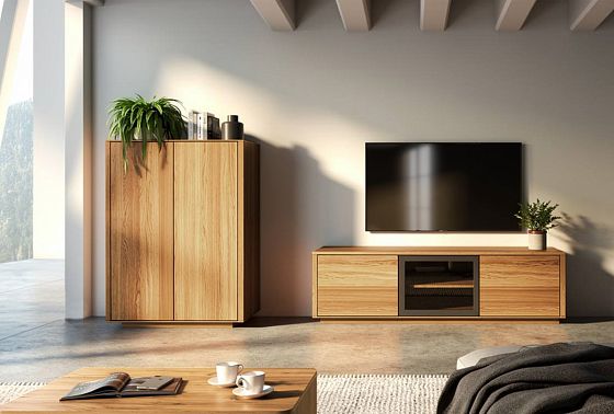 Тумба высокая «Тор» массив дуба 4