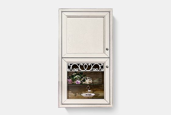 Шкаф навесной 2-х секционный "Тэфи" (левый) массив и шпон дуба 6