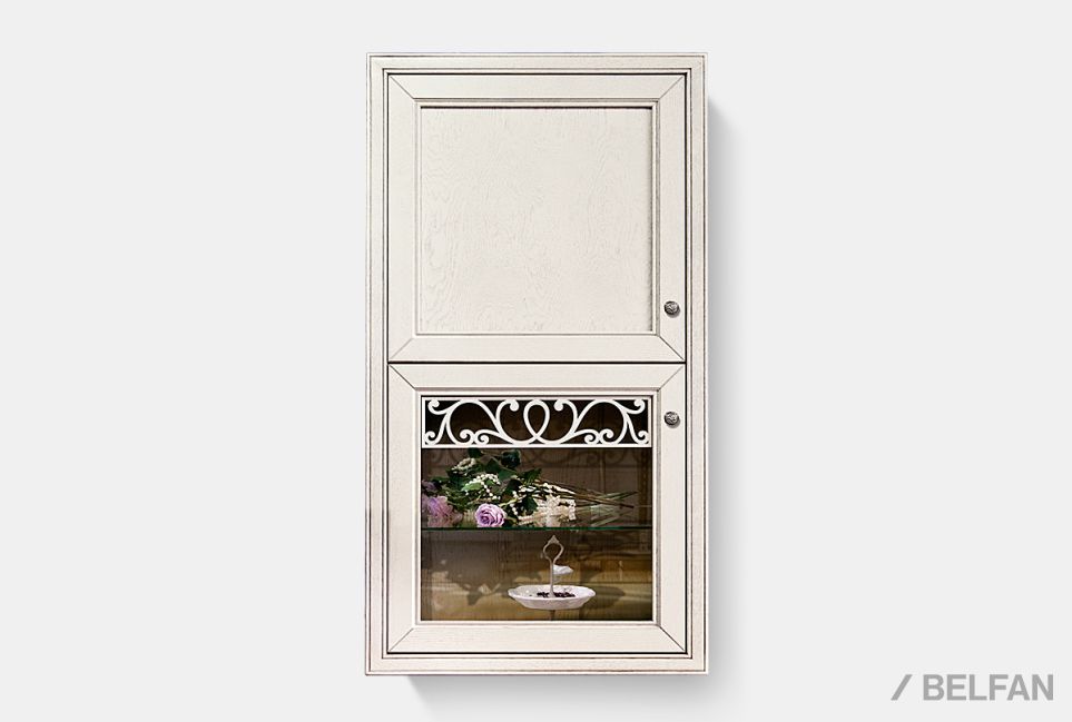 Шкаф навесной 2-х секционный "Тэфи" (левый) массив и шпон дуба 2