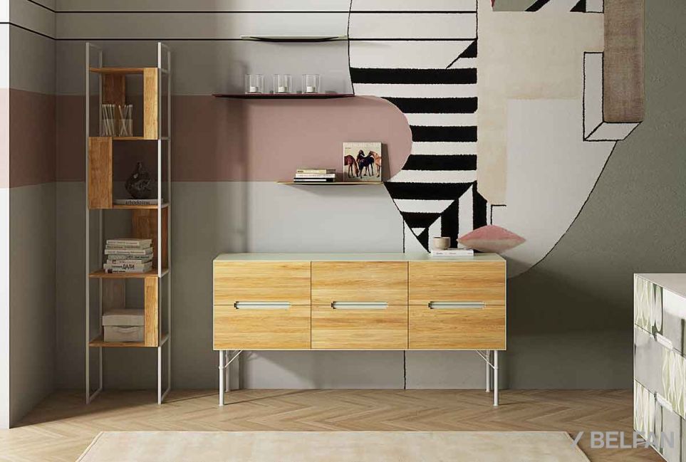 Стеллаж "Арт" 430 массив дуба, металл 2