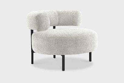 "Одри" кресло; нераскл.; 12; черный; Del vento 01 (гр. 3/НФ)