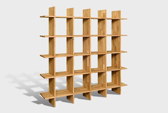 Стеллаж "Арт" 4x4 массив дуба 11