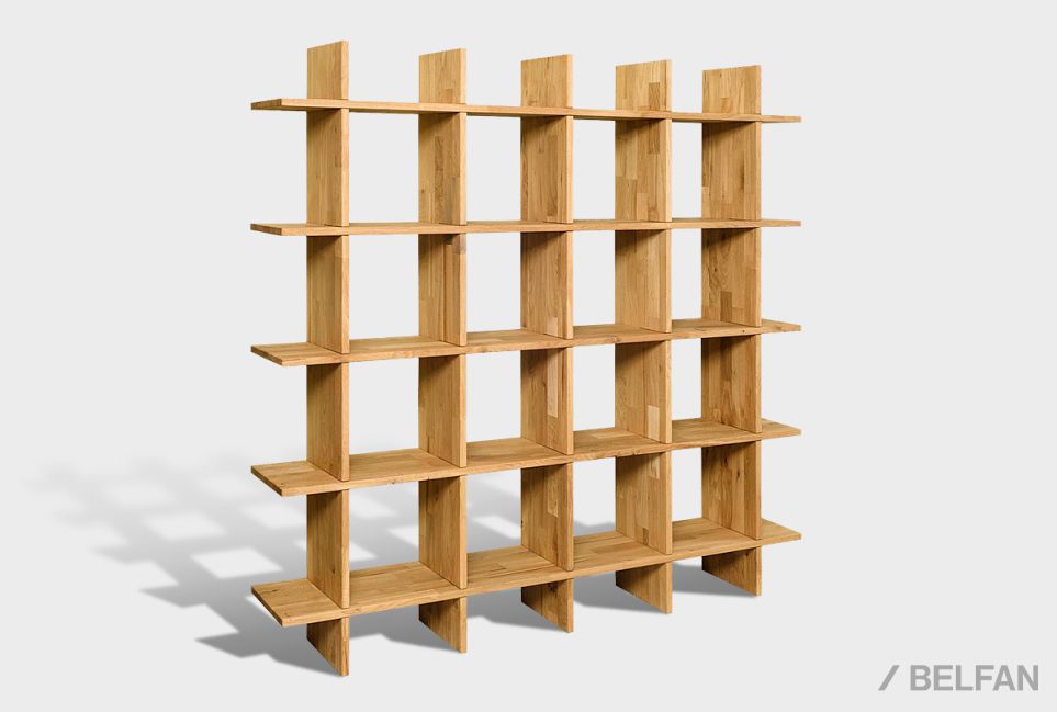 Стеллаж "Арт" 4x4 массив дуба 7
