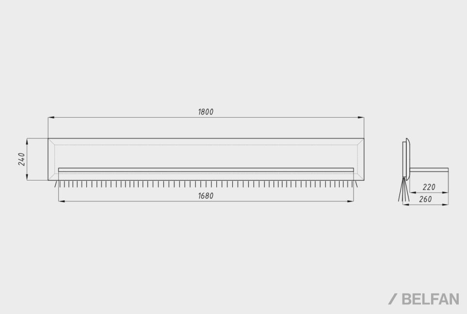 Полка настенная "Бремен" 180 массив дуба 4