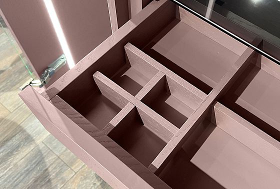 Тумба высокая "Сакраменто" (стекло) массив и шпон дуба, МДФ 9