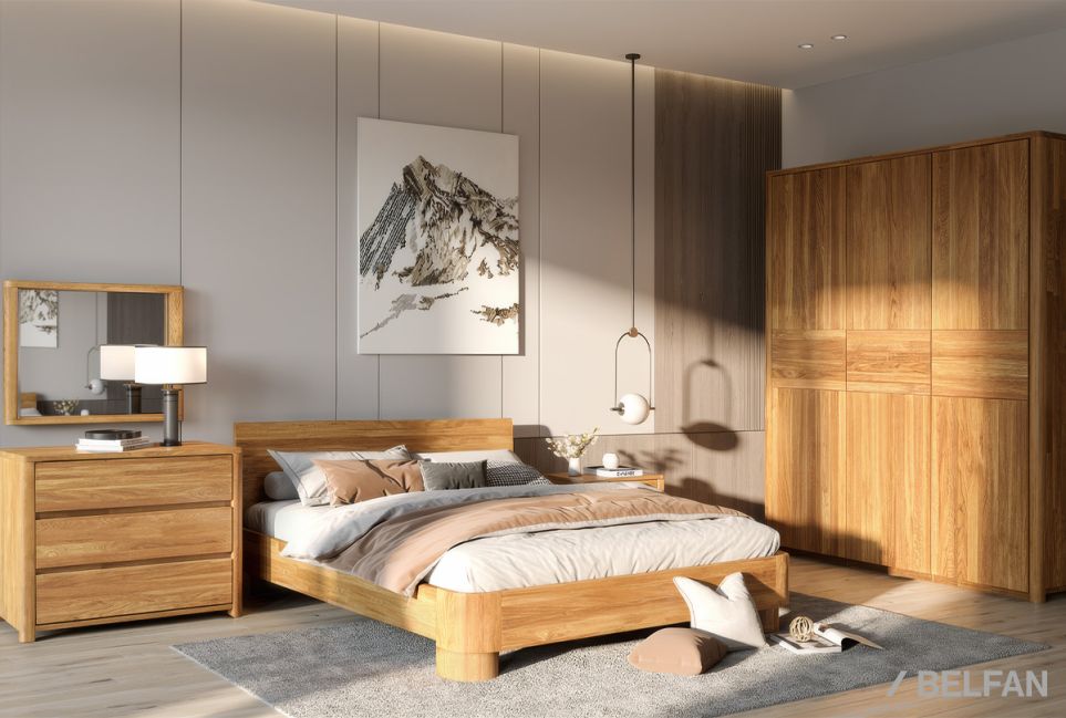 Кровать "Норд" массив дуба 7