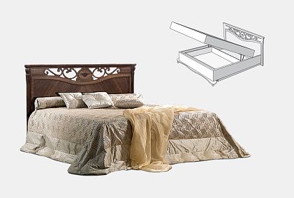 Кровать "Алези" с подьемным механизмом (низкое изножье)