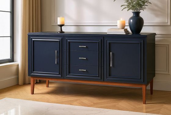 Тумба "Сакраменто" 3 (с ящиками) массив и шпон дуба, МДФ 12