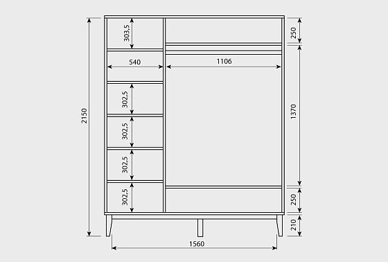 Шкаф 3-х дверный "Чикаго" массив и шпон дуба 6