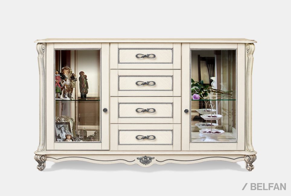 Тумба "Алези 3з" массив и шпон дуба 1