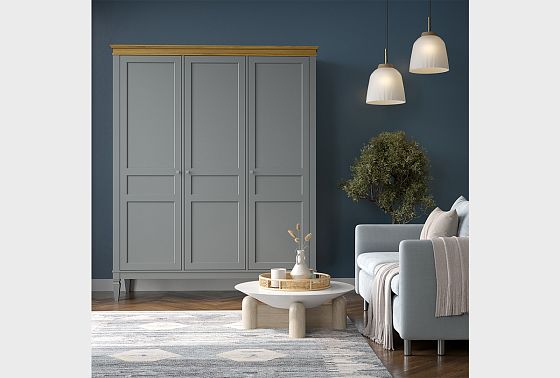 Шкаф для одежды 3-х дверный "Ольса-С" 30 массив сосны 6