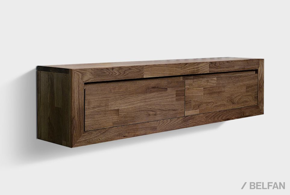 Тумба навесная "Арт" массив дуба 1