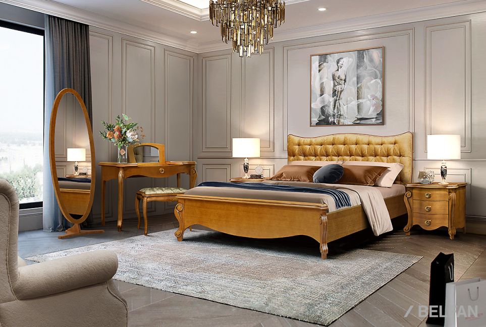 Зеркало напольное "Флерон" массив и шпон дуба 2