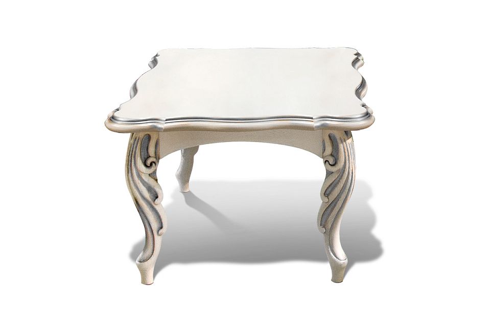 Стол журнальный "Турин"; коньяк с серебряной патиной