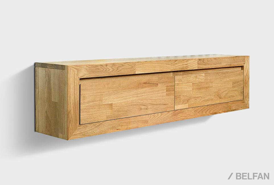 Тумба навесная "Арт" массив дуба 1