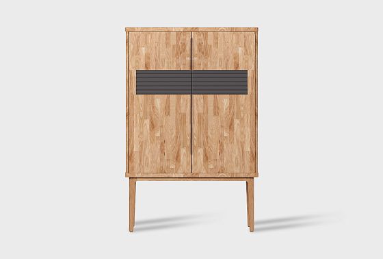 Тумба высокая "Уоллстрит" массив дуба, МДФ 4