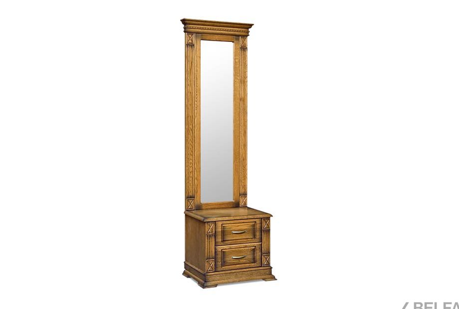 Тумба с зеркалом "Верди Люкс" массив и шпон дуба 1