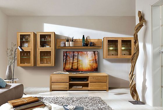 Шкаф навесной 2-х секц. "Норд" массив дуба 7