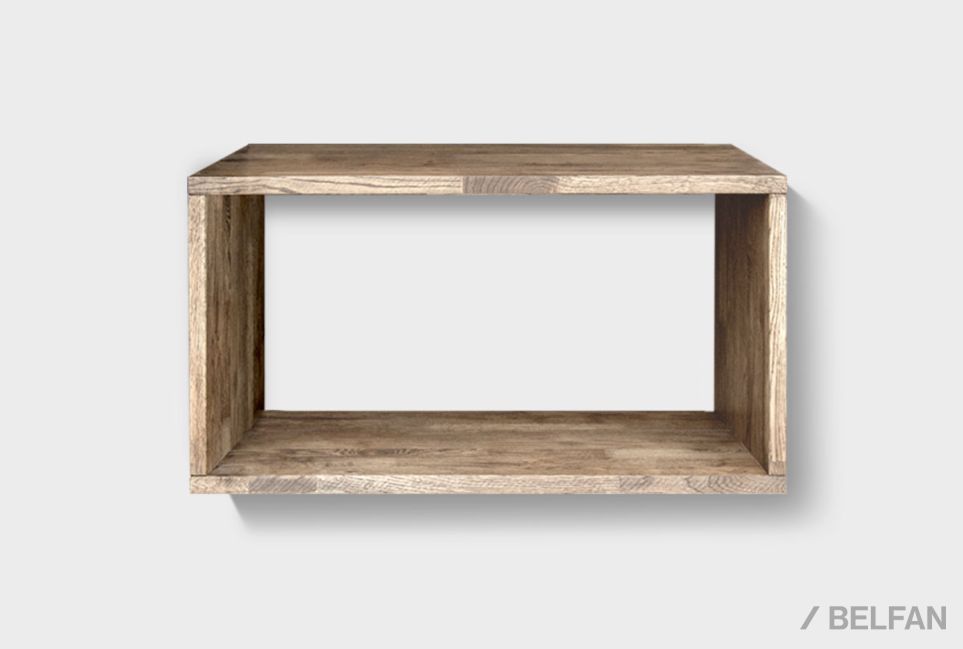 Полка настенная "Cube Design" 1 массив дуба 1