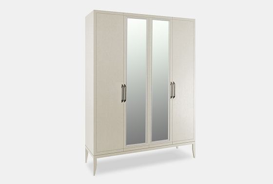 Шкаф для одежды "Коста" 4-х дв. с зеркалом массив и шпон дуба 3