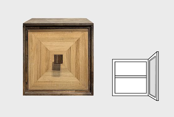 Модуль настенный "Cube Design" 1 массив и шпон дуба 6