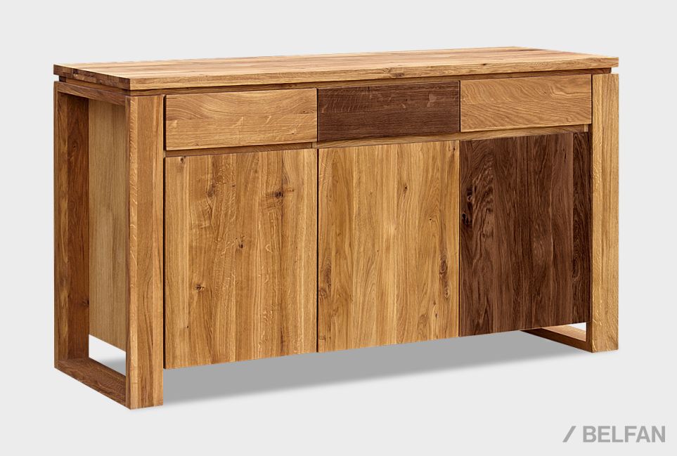 Тумба "Берген" В-33 массив и шпон дуба 1