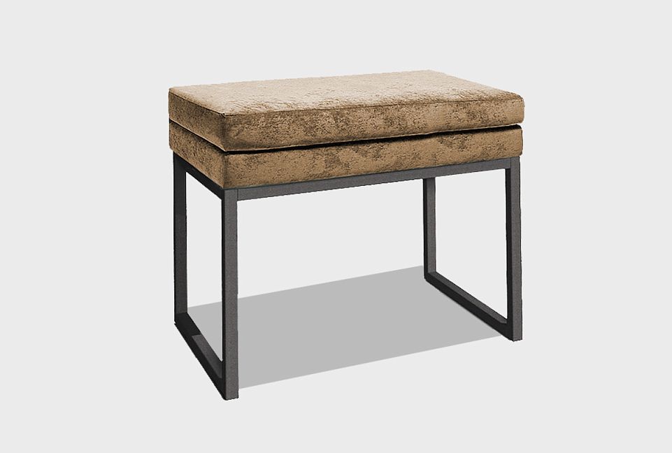 Банкетка "Арт" металл (маленькая); черный; Velutto 07