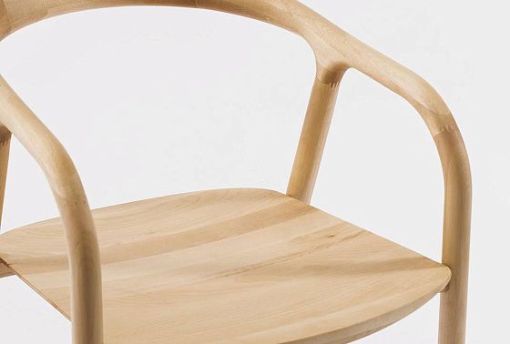 Стул "Лугано" с подлокотниками массив берёзы 12