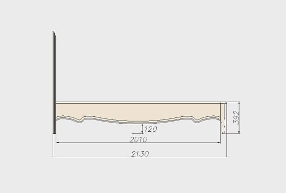 Кровать "Трио" (низкое изножье) массив и шпон дуба 4