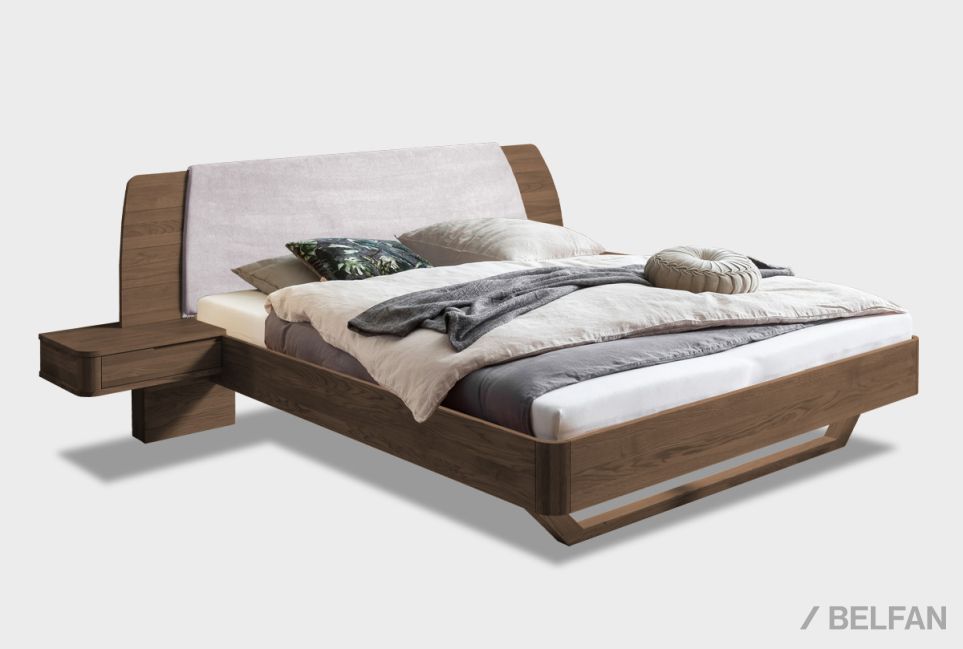 Кровать "Монблан" (с прикроватными тумбами) массив дуба 1