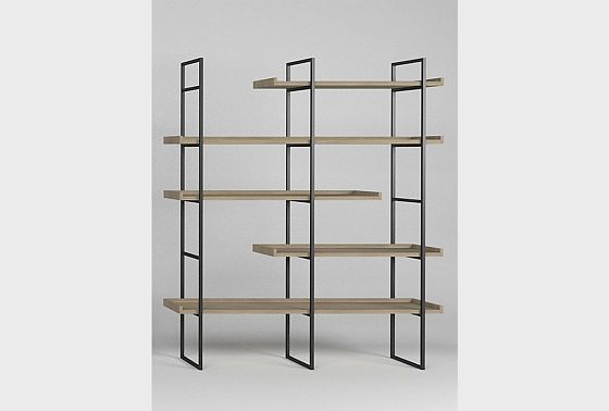 Стеллаж "Арт" 453 массив дуба, металл 10