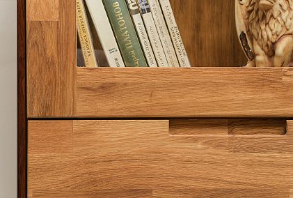 Шкаф с витриной 1-но дверный "Ирвинг Дизайн" (левый)