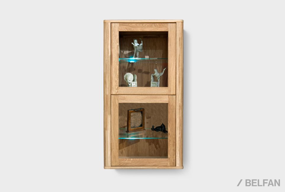 Шкаф навесной 1-но секц. вертикальный "Норд" (правый) массив дуба 8