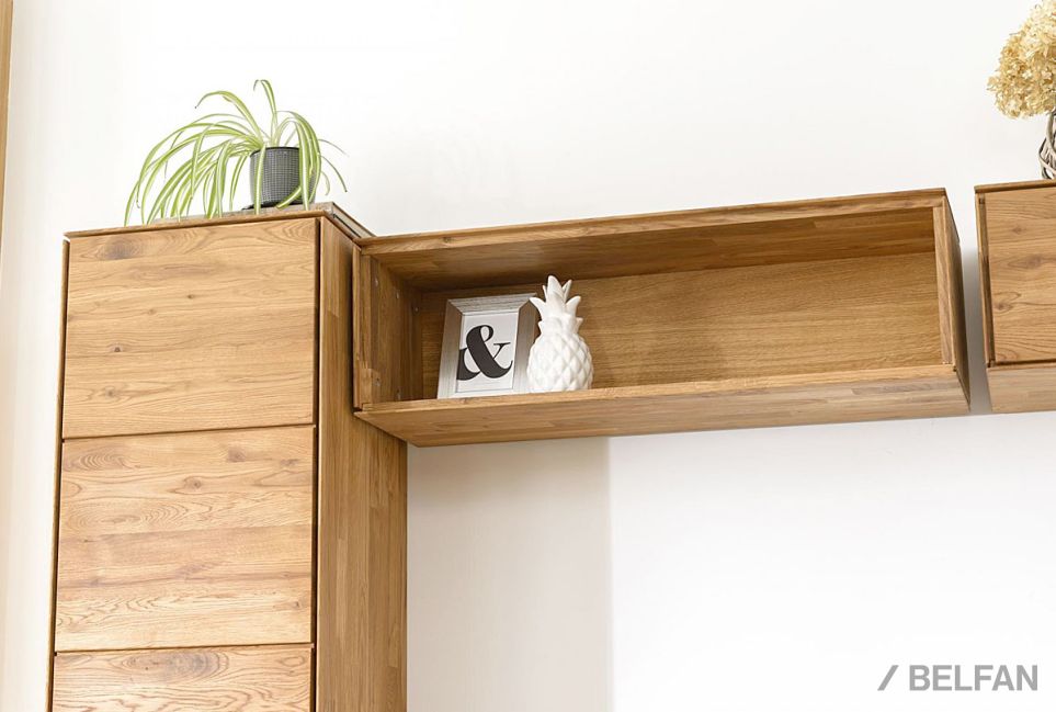 Полка навесная "Гринвуд" 85 массив дуба 9