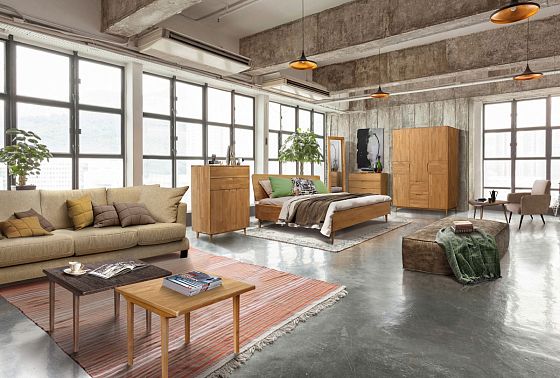 Кровать "Ирвинг" массив дуба 9