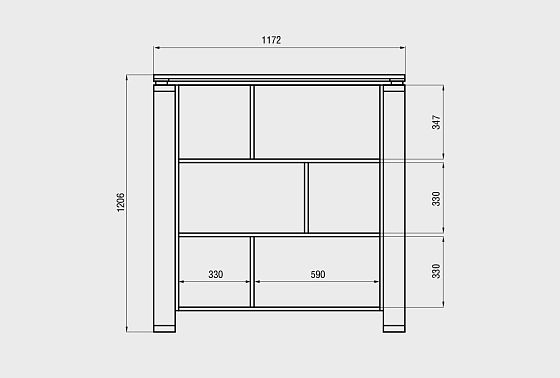 Стеллаж "Берген" В-123 массив и шпон дуба 5