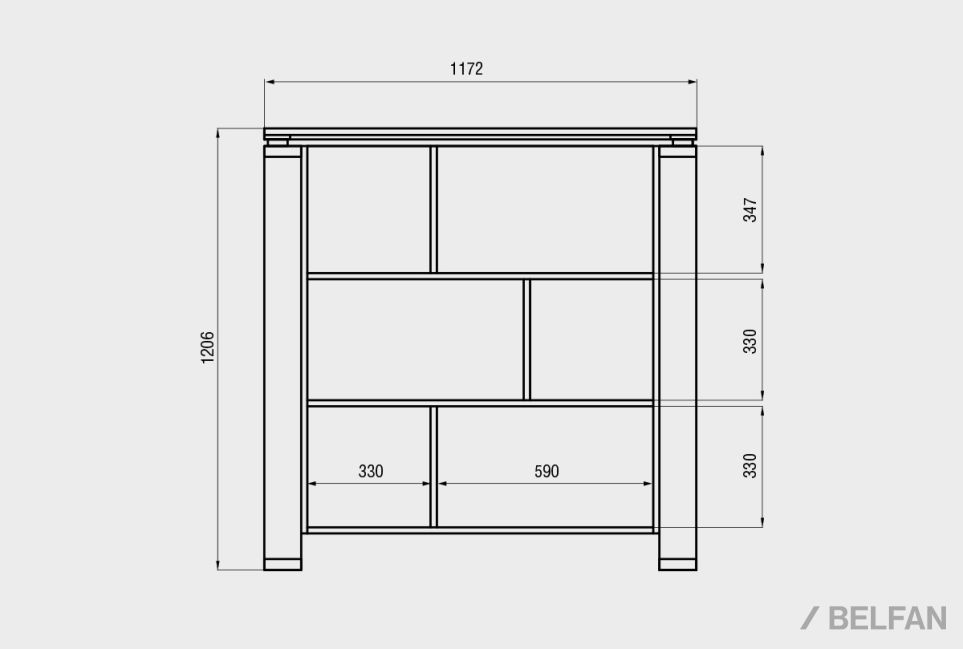 Стеллаж "Берген" В-123 массив и шпон дуба 3