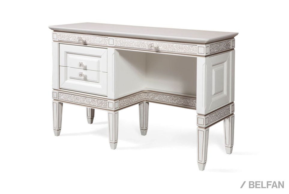 Стол письменный "Сиена" (тумба слева) массив и шпон дуба, МДФ 2