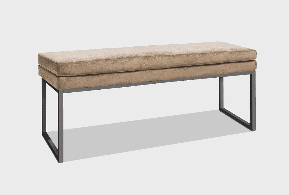 Банкетка "Арт" металл (большая); черный; Velutto 07