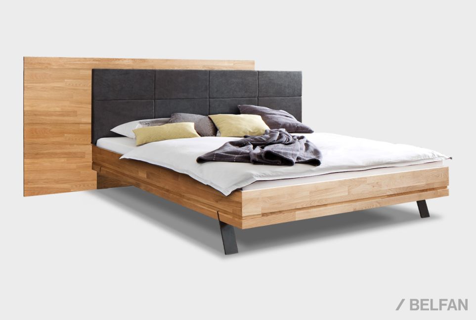 Кровать "Этна" (комбинированная) массив дуба, металл 1