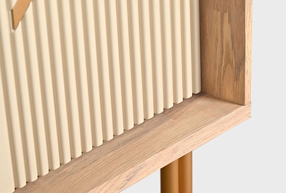 Тумба высокая «Авеню» шпон дуба, МДФ, металл 9