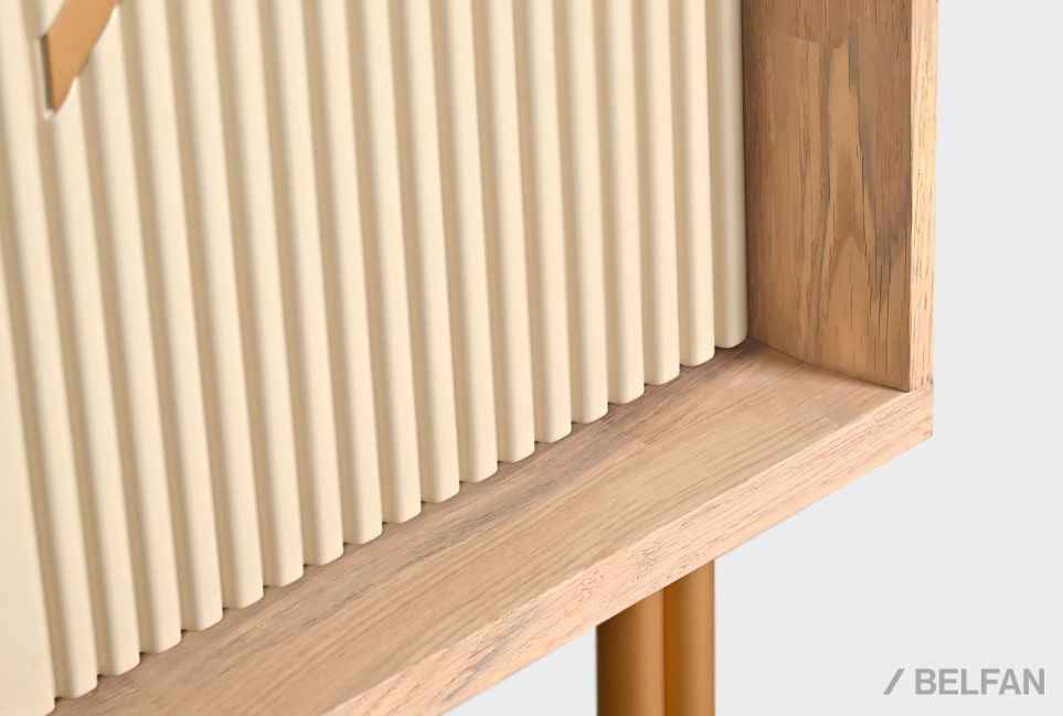 Тумба высокая «Авеню» шпон дуба, МДФ, металл 7