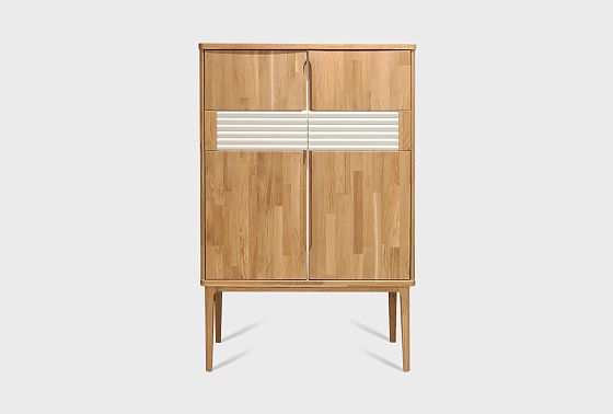 Тумба высокая "Уоллстрит" массив дуба, МДФ 4