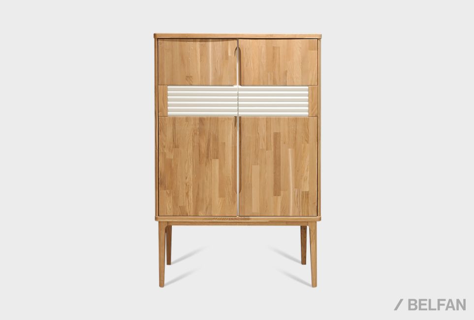 Тумба высокая "Уоллстрит" массив дуба, МДФ 3